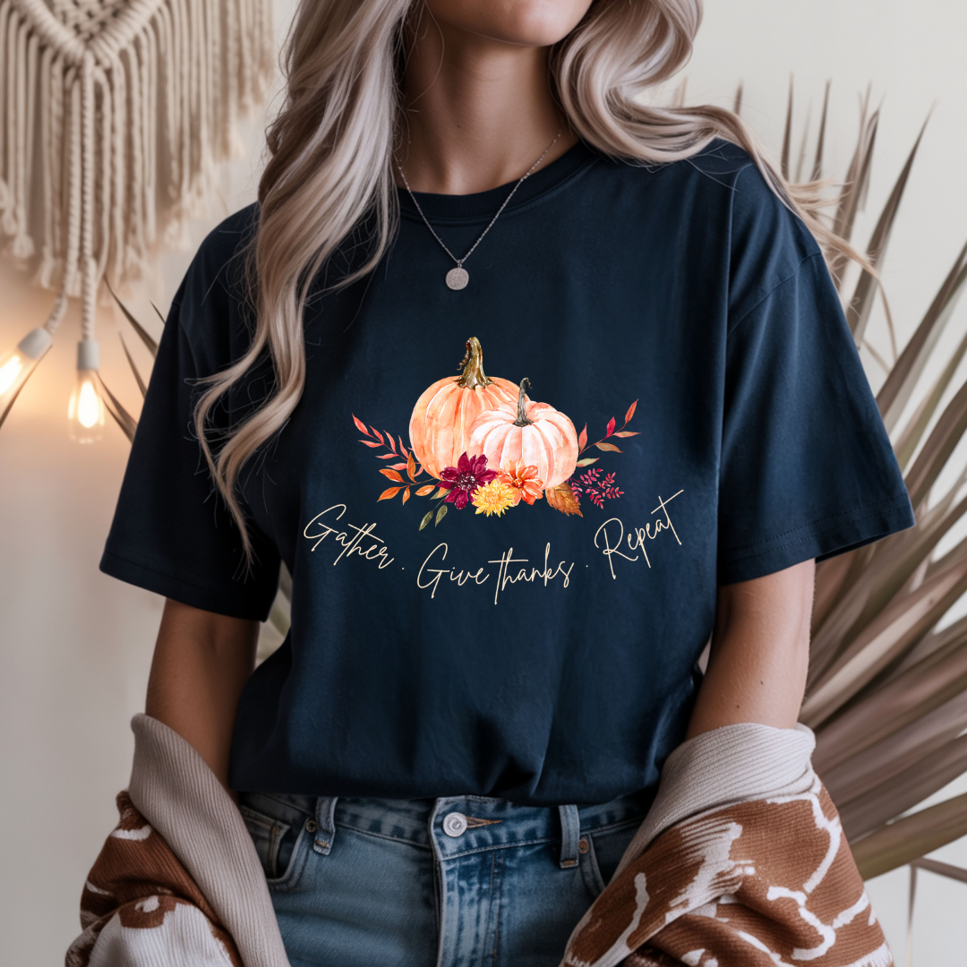Gather. Give Thanks. Repeat Unisex T-Shirt