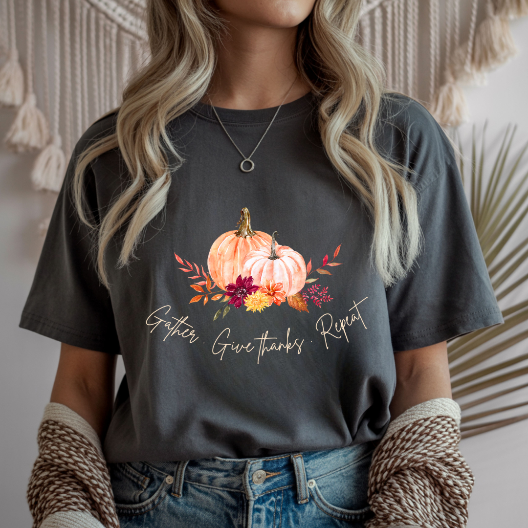 Gather. Give Thanks. Repeat Unisex T-Shirt