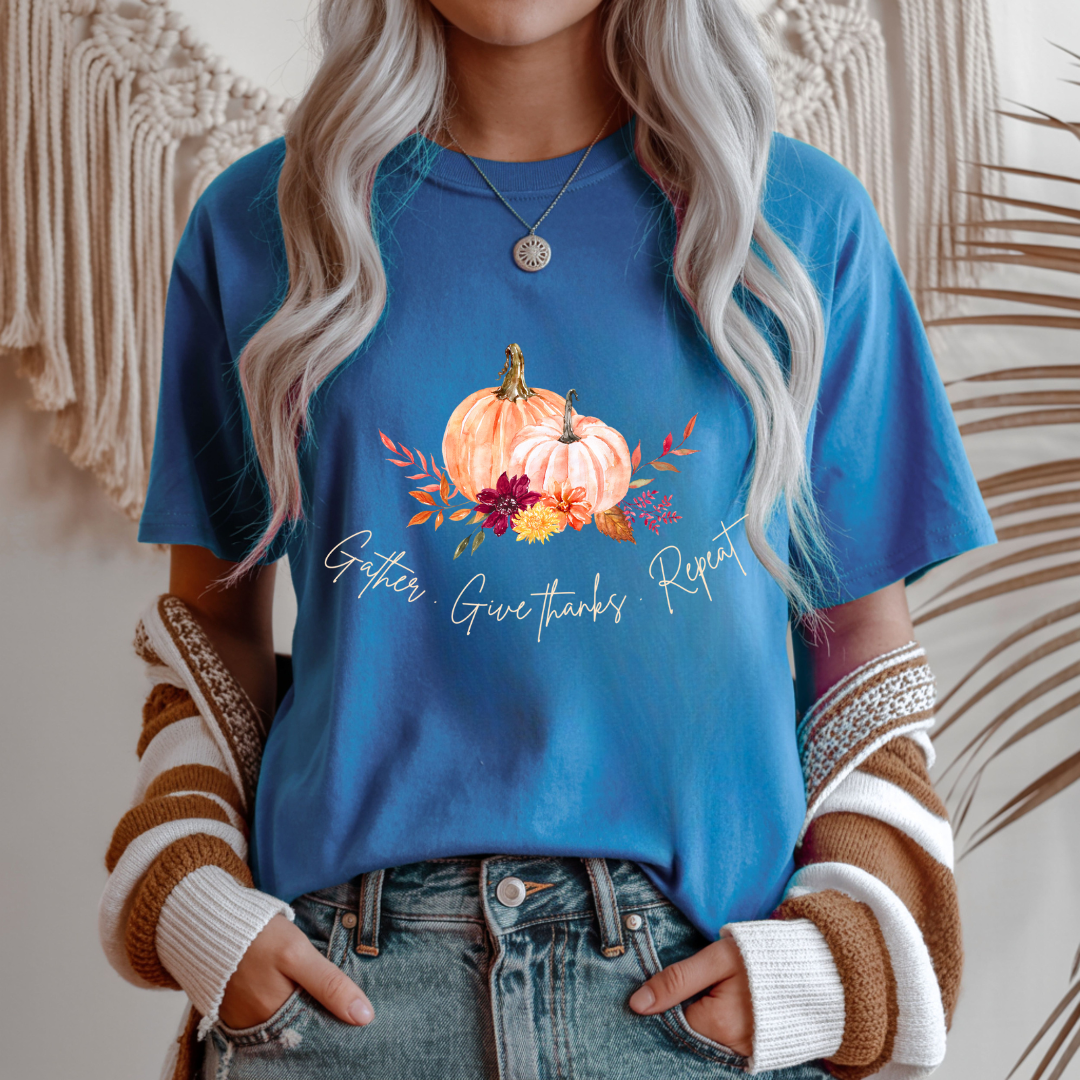 Gather. Give Thanks. Repeat Unisex T-Shirt